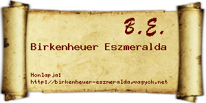 Birkenheuer Eszmeralda névjegykártya